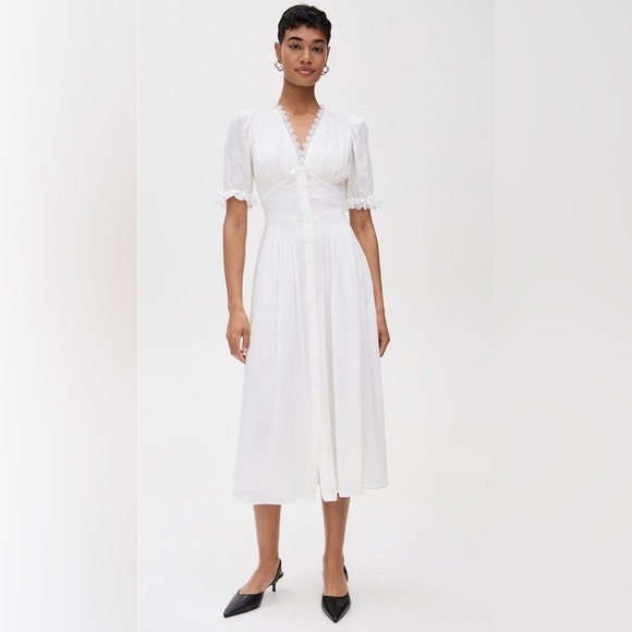 Reformation Dresses & Skirts - Reformation White Cotton Blend Ketra Dress, NWT